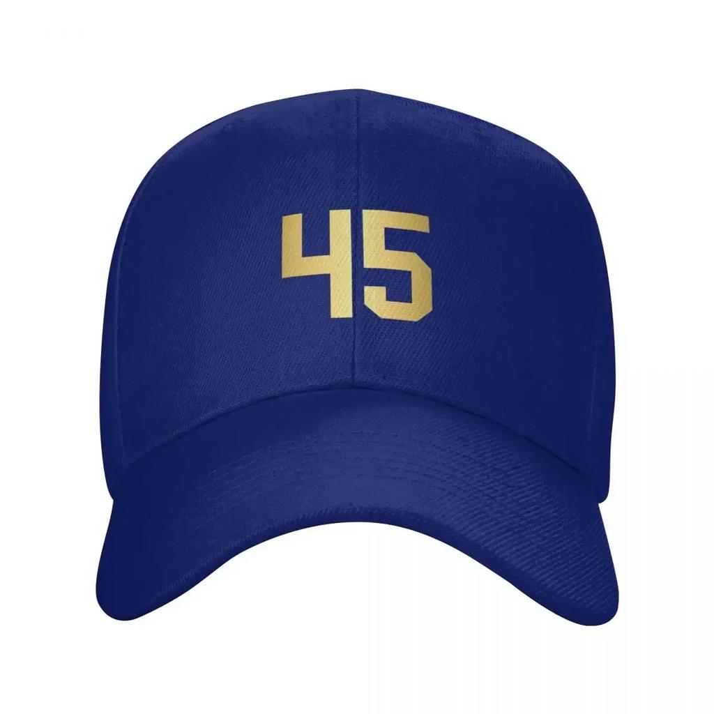 Golden Number 45  Sports Numbers Baseball Cap Vintage beach hat Baseball Unisex Womens