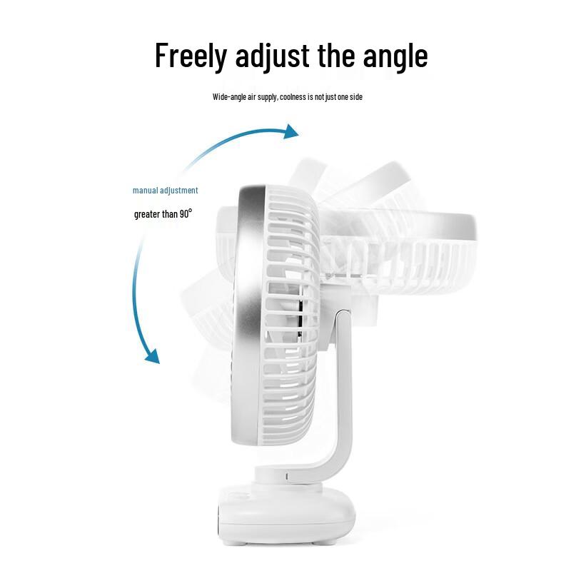 OEING Mini USB Desk Fan with Auto-Oscillation and Digital Display