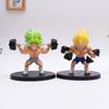 5Pcs/set Dragon Ball Super Saiyan Broly Green Hair Master Roshi Son Goku Bodybuilding Muscle PVC Action Figure Mode