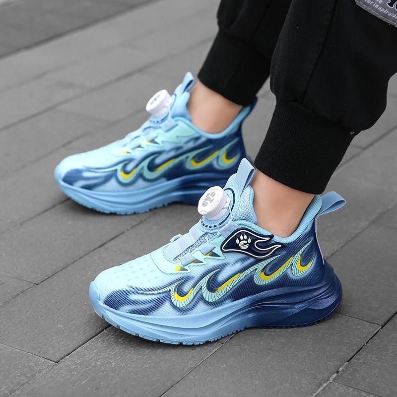 Boys' Running Shoes 2025 New Spring Breathable Children's Mesh Sports Shoes Medium and Large Girls' Shoes Casual Shoes