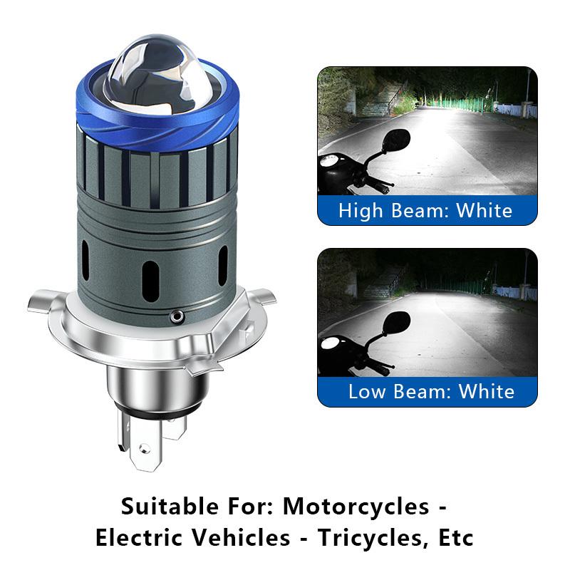 1Pc 20000Lm Motorcycle Headlight H4 LED BA20D H6 Turbo Bulb High Low Beam Moto CSP Led Projector Lens Motorbike Lamp White Yellow 6000K 3000K