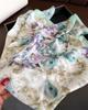 70*70cm Women's Square Scarf Soft Satin Floral Print Wrap Foulard Neckerchief Bandannas Hair Skinny Tie Hijab Shawls
