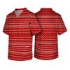 Men's Christmas Theme Caregiver Uniform, Holiday Scrub Top for Nurses and Workers