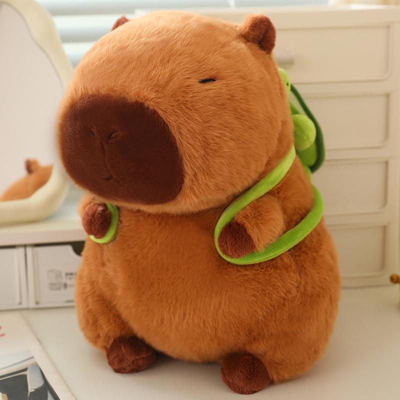 

Capybara Stuffed Plush Toys Turtle Backpack Dolls Cute Capybara Plushies Animal Cushions Pillows Companionship Gifts 12cm