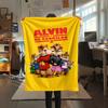 1pz Coperta in Flanella con Stampa di Alvin & The Chipmunks, Alta qualità per Tutte le Stagioni, Decorazione per la Casa, Calore e Comfort, Perfetta per Regali di Natale