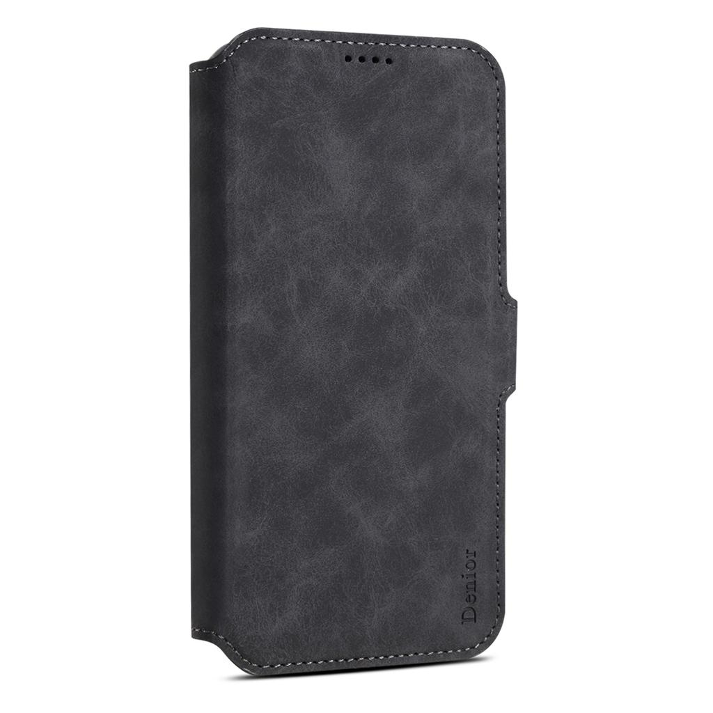 DENIOR B07 For iPhone 16 Pro Max Case Leather+PC Magnetic Detachable Wallet Phone Cover