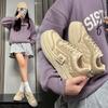 Spring and Autumn New Sports and Leisure Ins Platform Leather Single Shoes Board Shoes