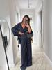 V-neck Long-sleeve Top & High-waisted Pants Women's Two-piece Set - 2025 Fashion Casual Style
