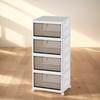 1/2/3/4/5/6 Tier Plastic 23QT Storage Bin W/ Lid W/ Wheel Magnetic Door Foldable Storage Box for Living Room Office Dorm