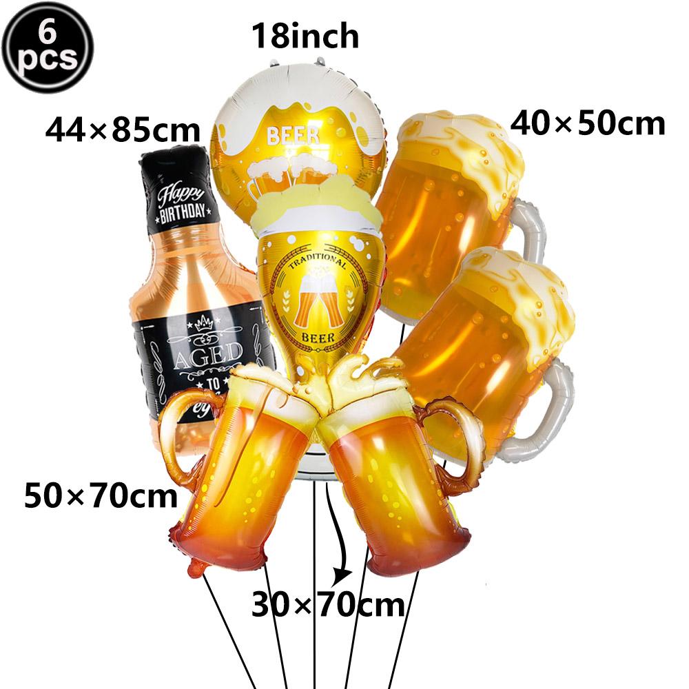 Whiskey Party Decor Whiskey Beer Bottle Glass Cup Balloon Banner Whiskey Honeycomb Table Decor Men Women Birthday Party Supplies