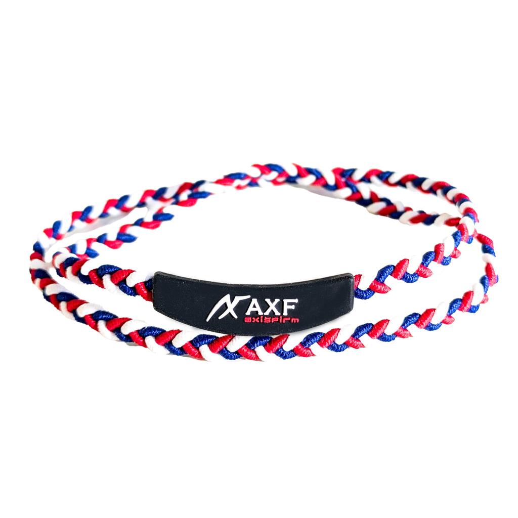 303 Tuning Navy X White X Large Lightweight Silicone Necklace [Axef] Band, Red, (51cm),