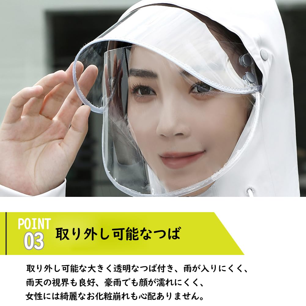 Rain Top and Rain Jacket Detachable Rain Transparent Reflective Rainy Season Gift [MTKCNTL] Suit, Bottom, Women's Rainwear, Cycling, Men's,