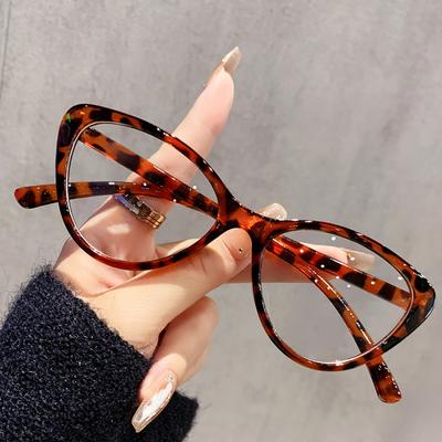 Korean Retro Blue Light Glasses Cat Eye Popular Flat Light Mirror Trendy Personalized Fashion Frame