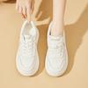 Popular Sports Little White Shoes Women's 2025 Autumn New Versatile Thick-soled High-profile Soft-soled Non-slip Casual Leather Board Shoes
