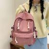Large Capacity Backpack Student Schoolbag New Style Velvet Backpack Solid Color Simple Versatile Fashion Multi Bag Backpack