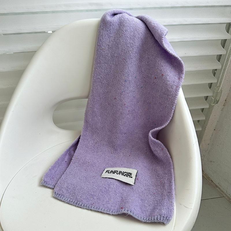 

Wind cute knitted scarf female autumn and winter versatile student warm scarf fashionable high-end scarf 30*180cm