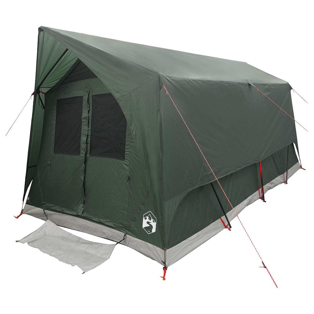 Tunnel Tent with Roof Army Green 8 Person Polyester and Steel