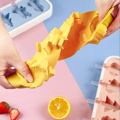 4-Pack Popsicles Molds Kids Baby Cute Shapes Silicone Popsicle Mold Bpa Free Reusable Ice Cream Mold Popsicle Maker Pudding Mold