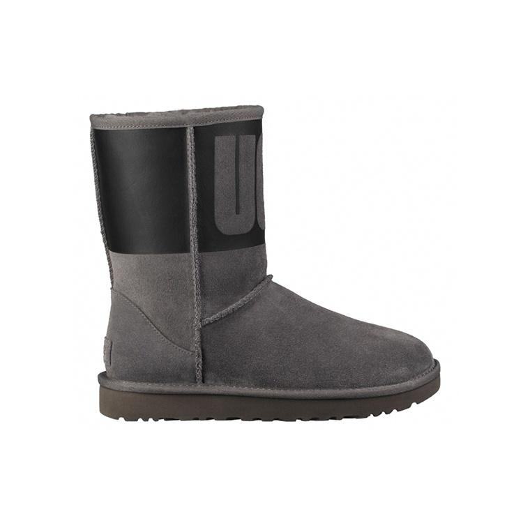 (WMNS) UGG Classic Short Rubber Boot 'Grey' Women's 1096473-GRB