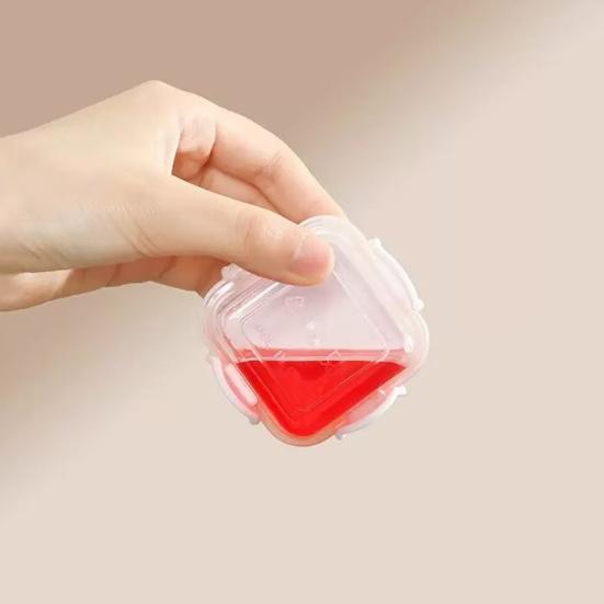Yousheng 6Pcs/Set Mini Food Storage Box Portable Condiment Box with Leakproof Lid Reusable Airtight Sauce Containers for School Picnic Outdoor
