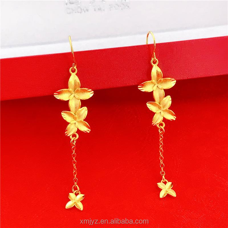 Gold Plated Tassel Earrings Vietnam Shajin Earrings Women Korean Version Euro Gold Long Women'S Earrings