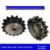 45 Steel Double Row Sprocket, 20A, 1.2 Inch, Industrial Flat Plate with 31.75 Pitch, 10/20/30/35/40 Teeth