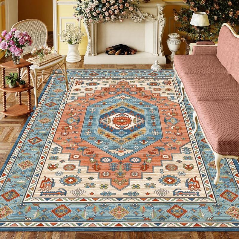 Europe Persia Retro Style Carpet Living Room Sofa Bedroom Bedside Study Kitchen Entrance Door Rug Non-slip Luxury Decor Mat