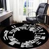 1pc Circle Pattern Office Round Area Rug, Indoor Mat Suitable For Office, Under Office Chairs Bedroom Living Room Home Decor, Room Deco
