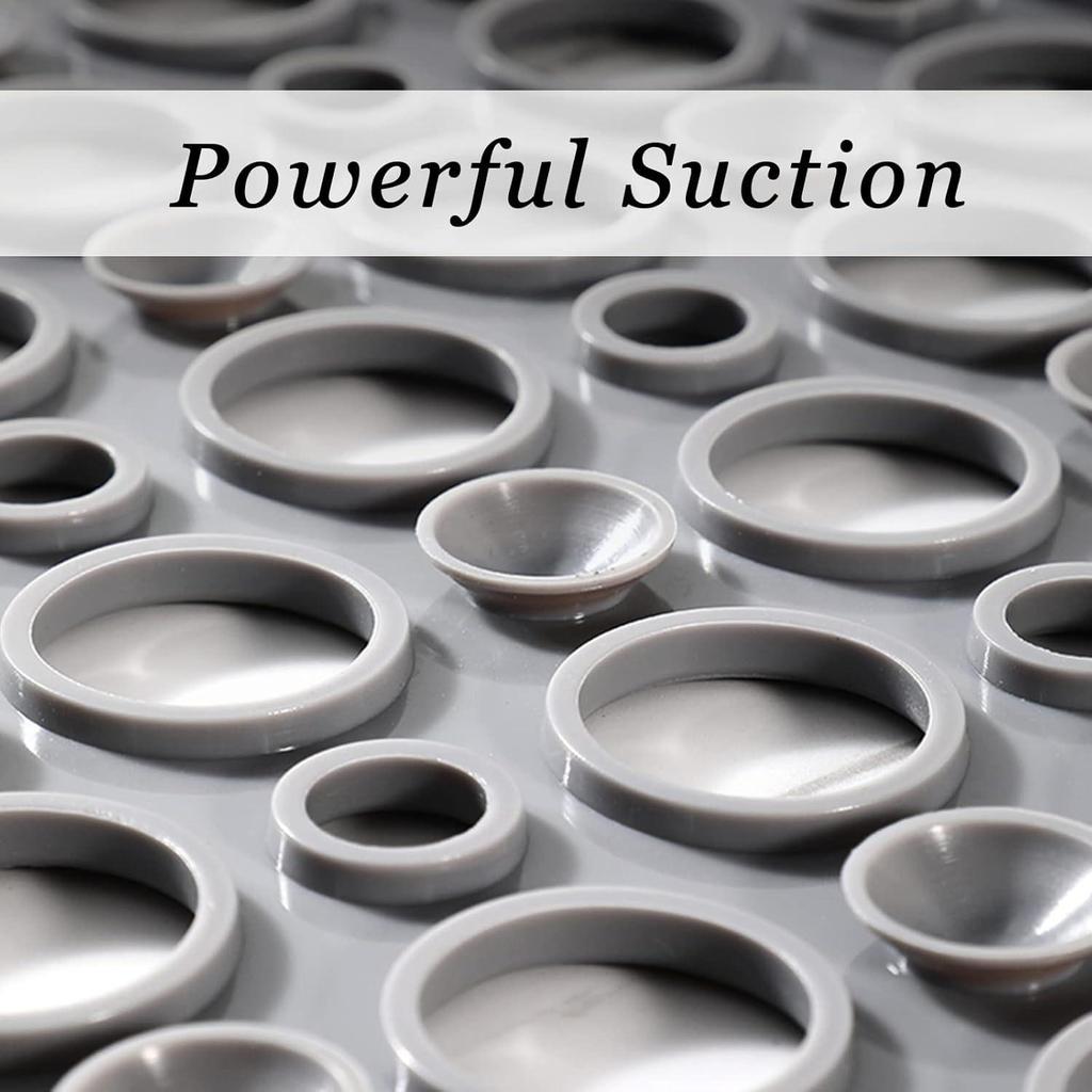 Non-slip Suction Cup Bath Mat for Shower Room - Drainage Foot Pad