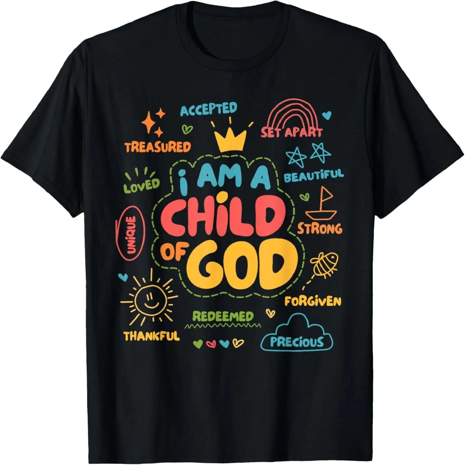 

I am a Child of God Christian Retro Jesus Faith Design Gifts T-Shirt XXXXXL різнокольоровий