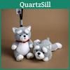 Schnauzer Animal Plushie Pendant With Pp Cotton Filling For Kids And Collectors