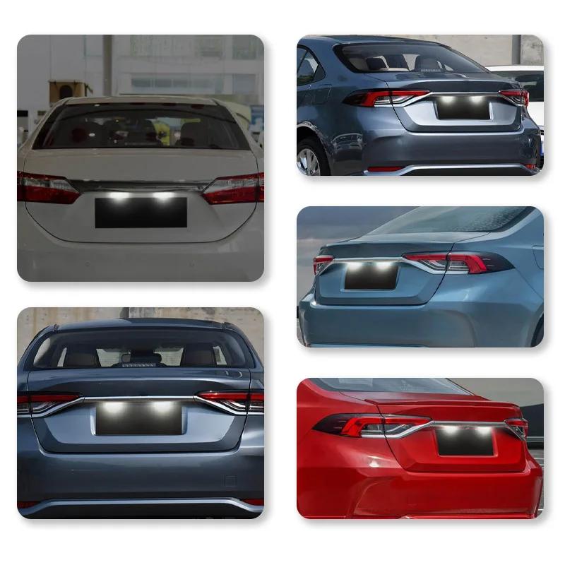 1Pair LED Car Licence Number Plate Light Lamp White For Toyota Corolla 2014-2020 Signal Lamp Replace