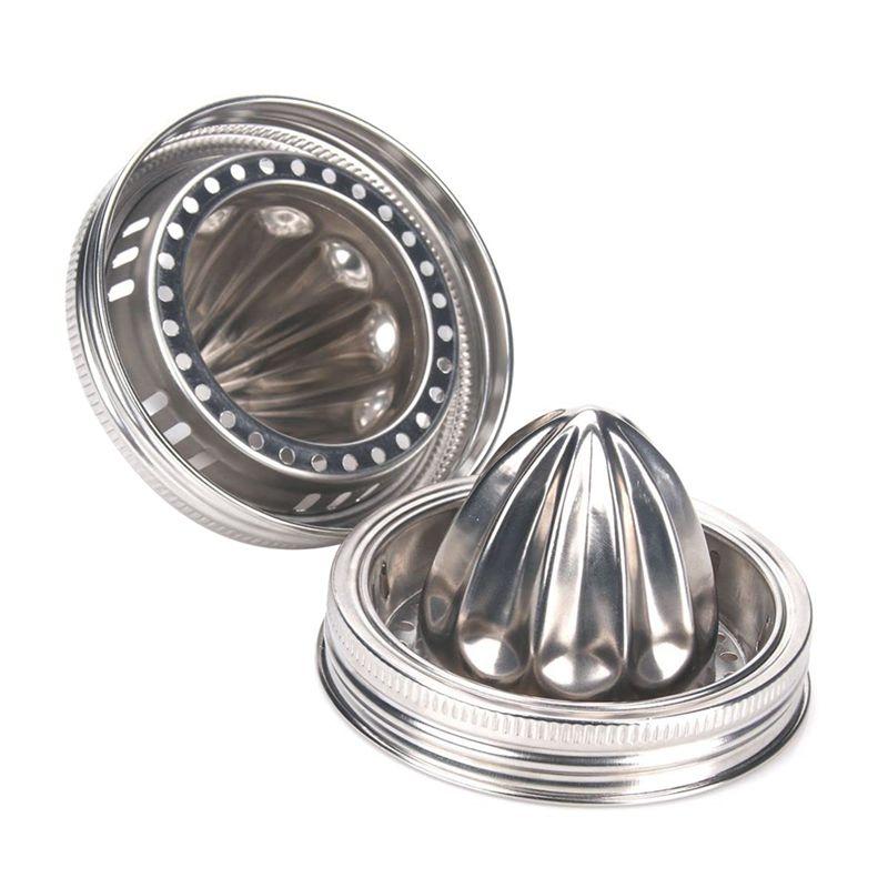 

AEE4-2 Piece Jar Stainless Steel Juicer Lid Citrus Reamer For Mason Jar Lemon Juicer Manual серебряный