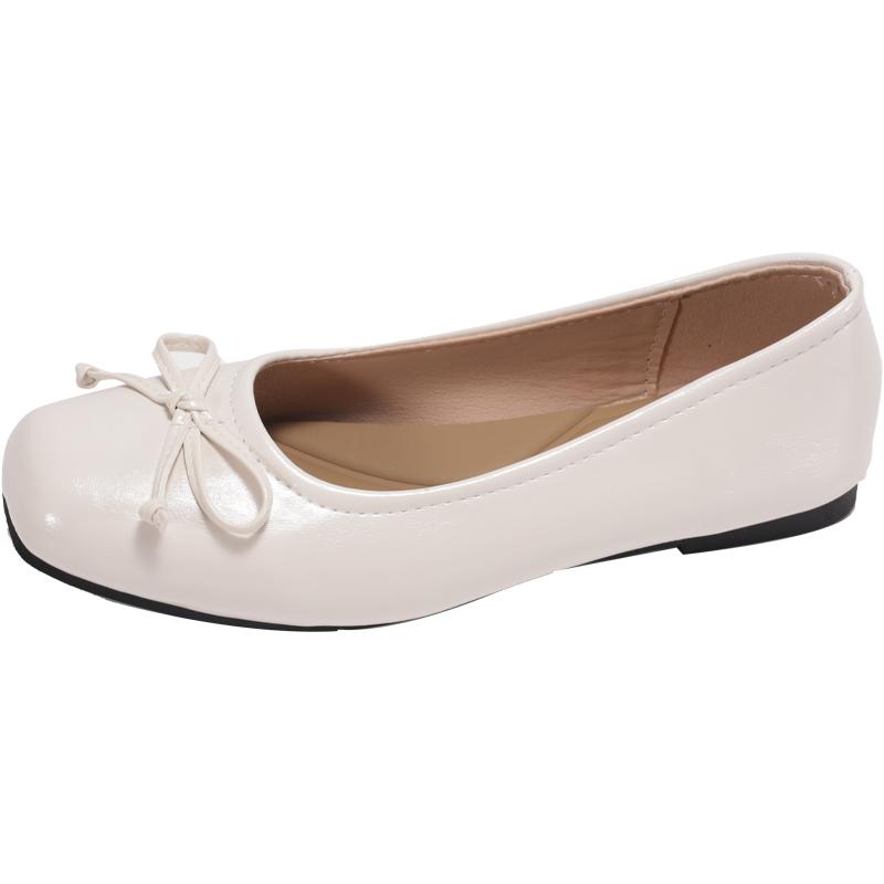 

Fashion 2025 New Flat Shoes Women Square Toe Slip on Ballet Flats Lazy Ladies Casual Comfortable Shoes 40 бежевий