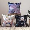 Cute S-Shirakami F-Fubuki Pillow Case Comfort Sofa Bed Silky elegant Invisible zipper Custom Decorative cushion cover