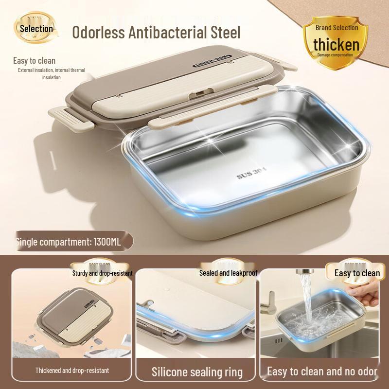 Insulated 304 Stainless Steel Microwaveable Lunch Box
