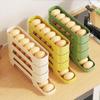 Large Capacity Auto Rolling Egg Organizer Plastic Egg Storage Box Portable Egg Roller Rack  Kitchen