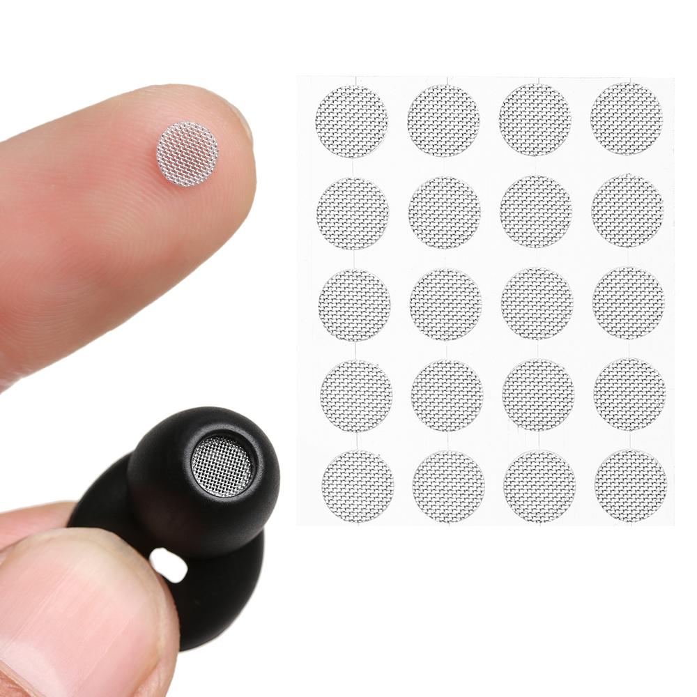 

20Pcs/Set Dust Network Shell Steel Mesh 4mm 4.2mm 4.7mm 5mm Self-adhere In-ear Headphones Filter Screen Replacements Accessories 4mm
