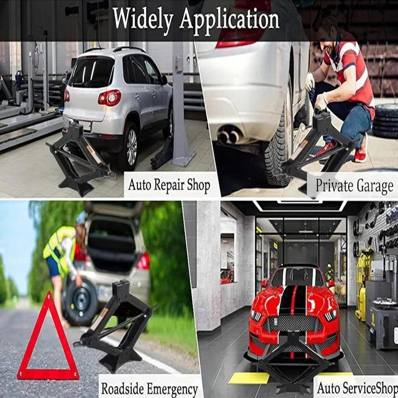 0.8T/1T/2T Autozvedák Šetřící práci Klíč Zvedák pro výměnu pneumatik Nástroj pro údržbu auta Nůžkový zvedák Autozvedák na pneumatiky Nástroj na opravu
