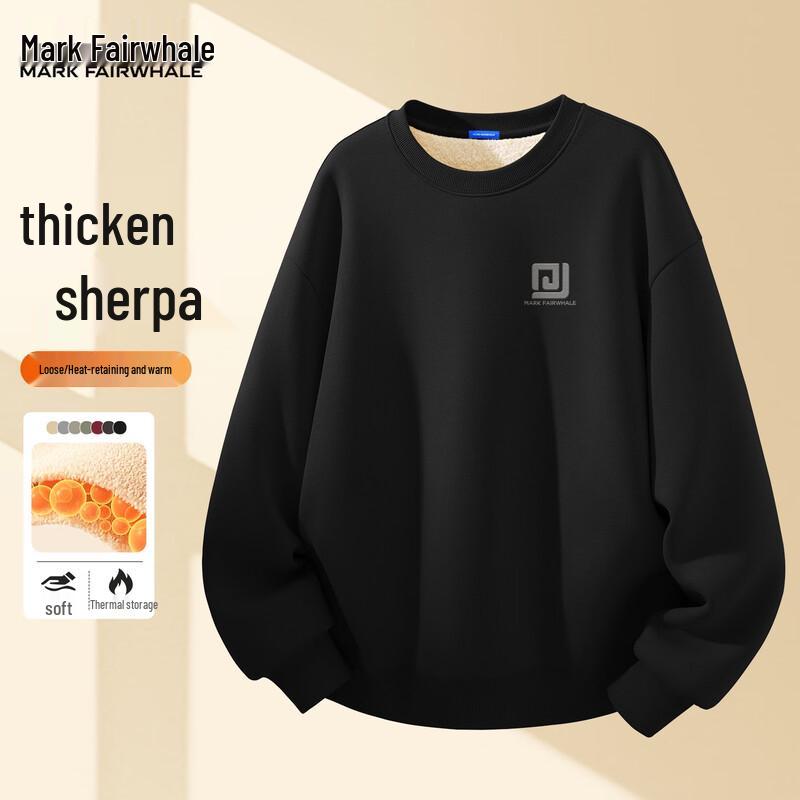 Mark Fairwhale Men s 2025 A/W Heavyweight Fleece-Lined Crew Neck Sweatshirt 2XL