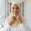 Soft Ramadan Hijab Solid Color Islamic Headscarf India Hat Headband Hat  Outdoor