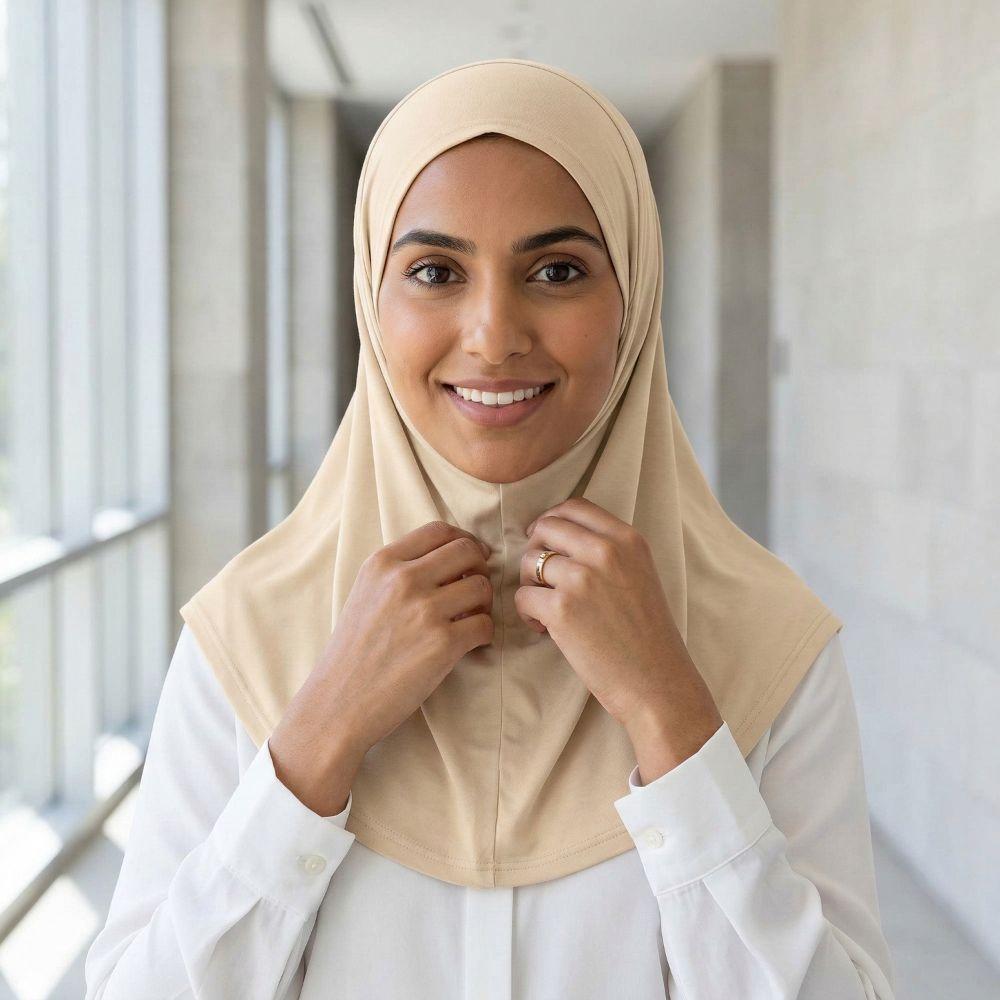 Soft Ramadan Hijab Solid Color Islamic Headscarf India Hat Headband Hat Outdoor