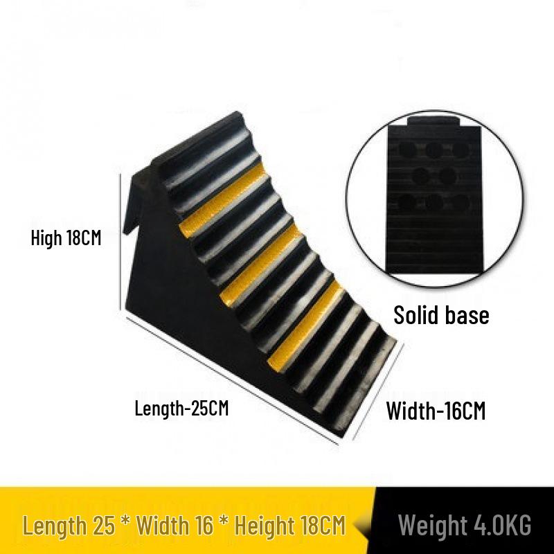 Portable Anti-Slip Rubber Wheel Chocks | Car & Truck Triangle Ramp Stoppers