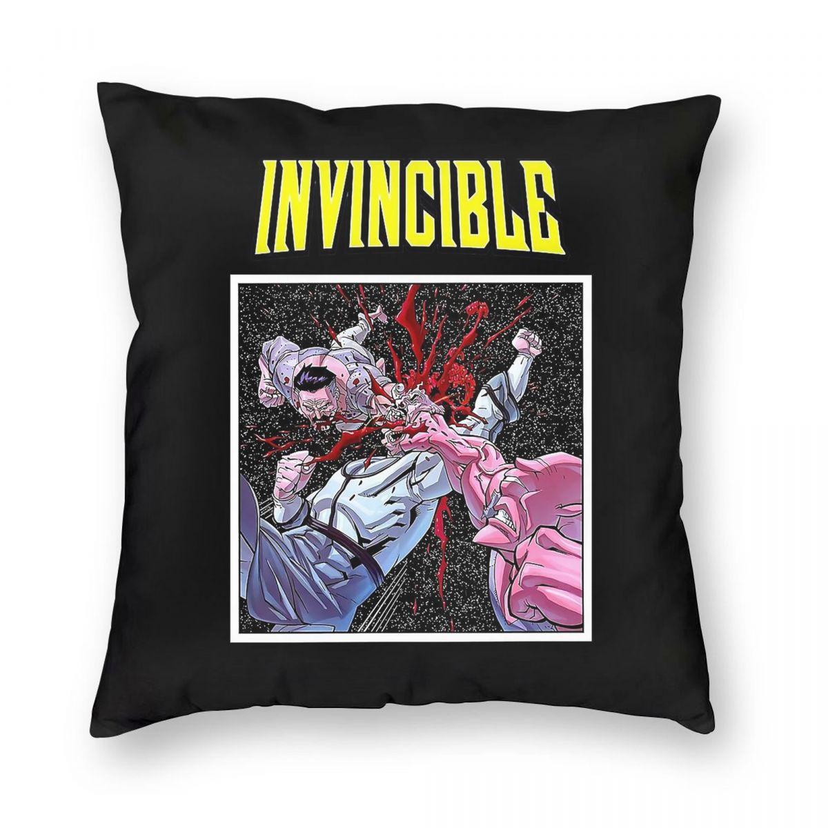 Invincible Allen The Alien Omni-Man Square Pillowcase Polyester Linen Velvet Creative Decorative Pillow Case Bed Cushion Cover Peach skin 18*18(CM)-1Pcs