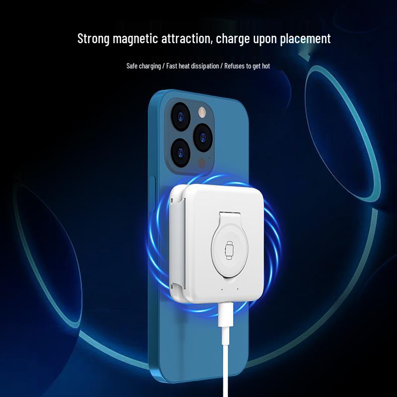 15W Folding Magnetic Travel Wireless Charger: Portable Multifunctional 3-in-1 Phone Charger