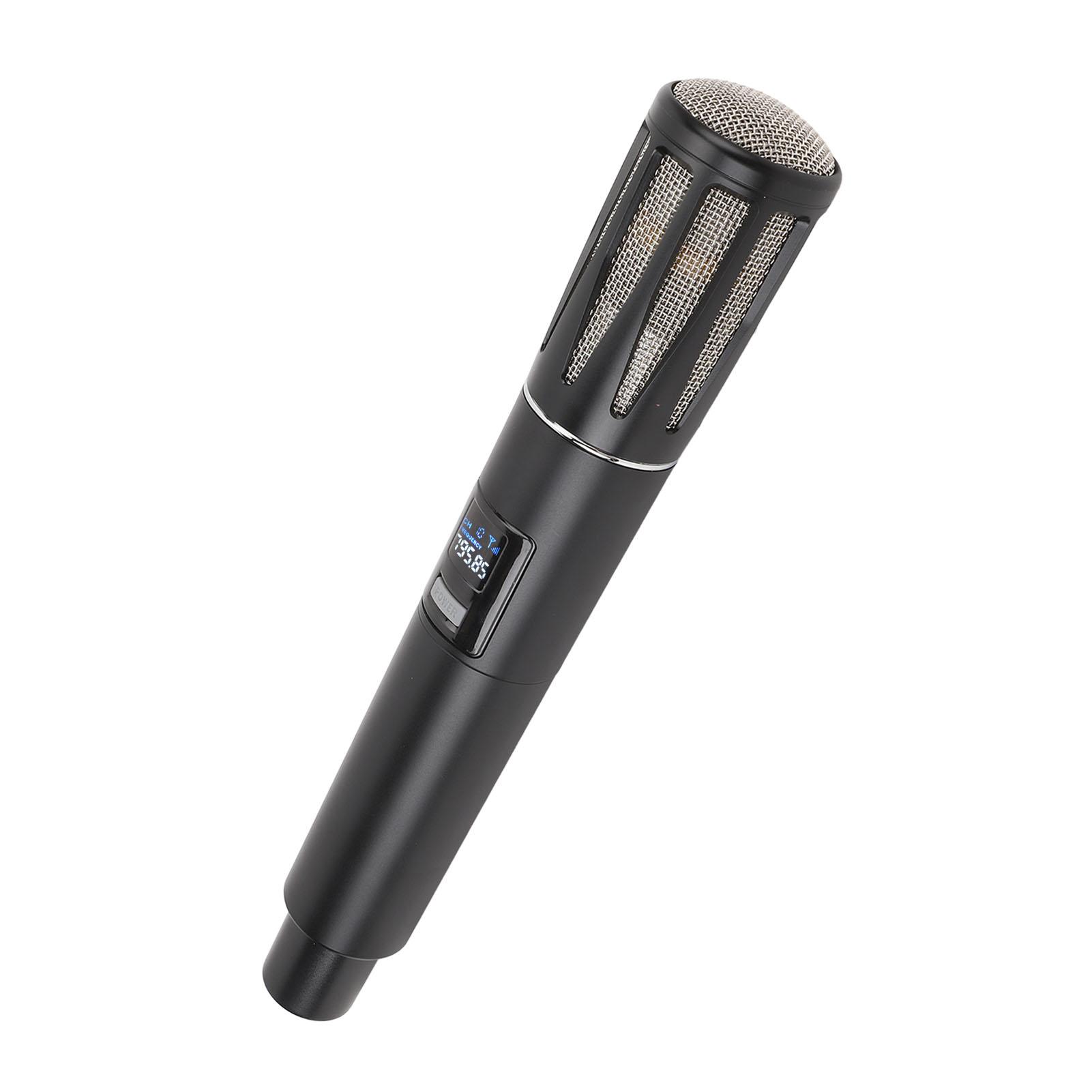 

Микрофон 1 в 1 металлический UHF шумоподавление 328.1 футов дальность приема перезаряжаемый беспроводной чёрный