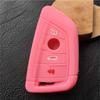 silicone rubber car key fob cover case wallet bag holder for BMW 2016 2017 X1 F48 X3 X4 X5 X6 730 740 750 3 4 button key case