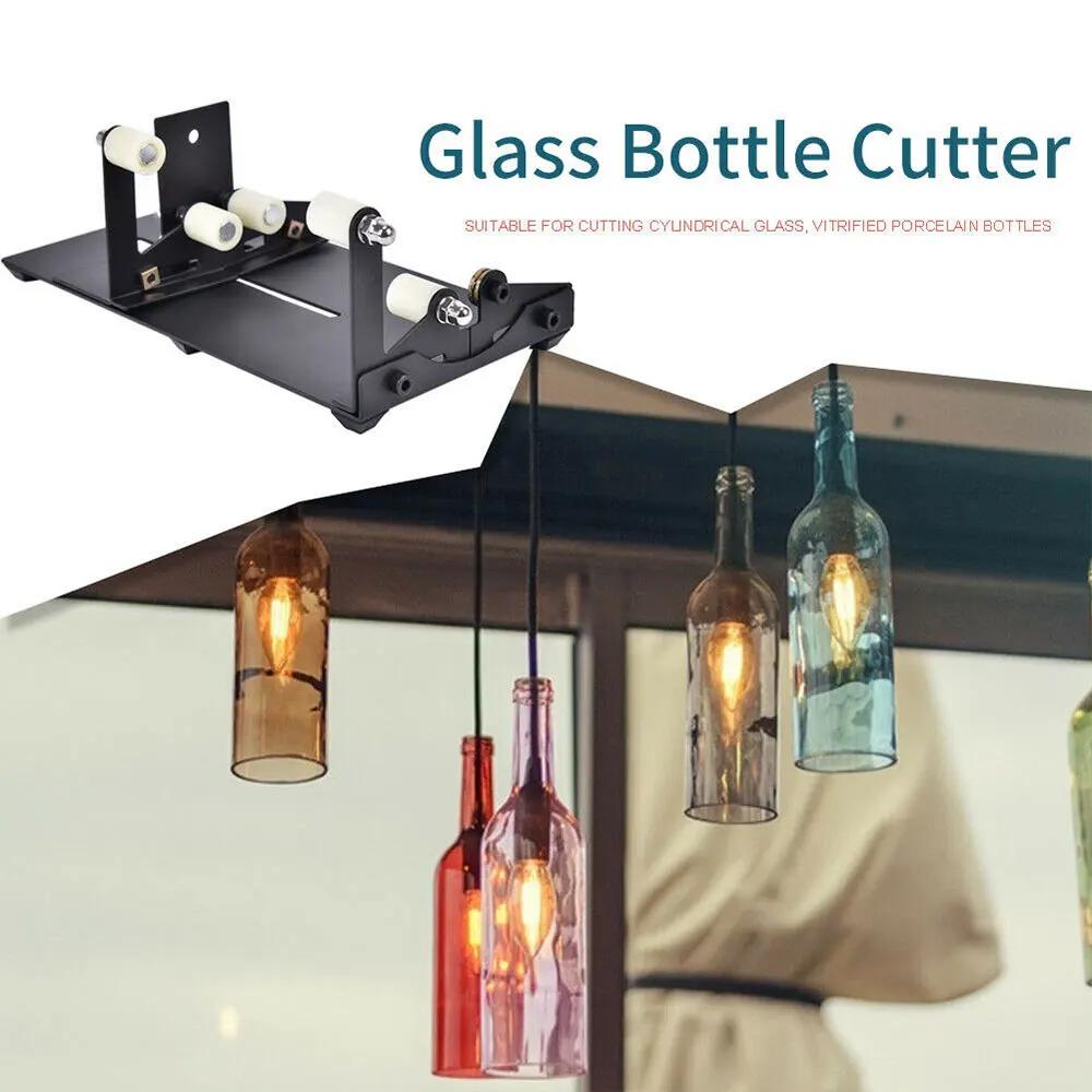 Glass Bottle Cutter DIY Machine Cutting Tool Square and Round Wine Beer Glass Sculptures Cutter DIY Crafting Glass Cutter