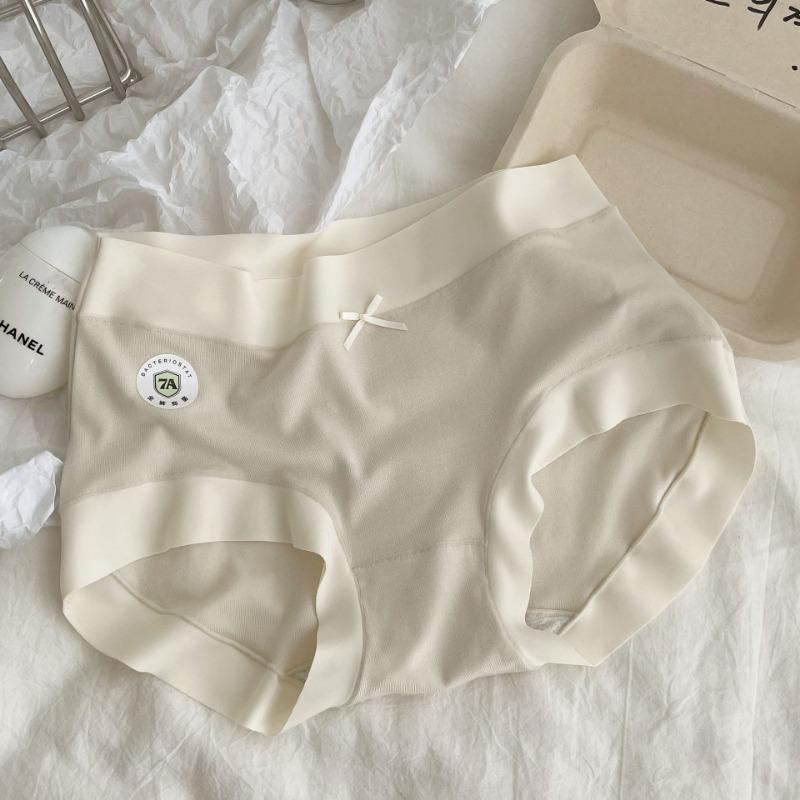 Comfortable A-class Lycra cotton full pants 7A antibacterial mid waist underwear made of pure cotton with seamless crotch women's triangle Panties
