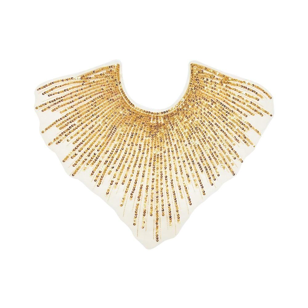 Embroidery Lace Frontal Rhinestone Applique Women's Clothing Apparel Wedding Party Performance